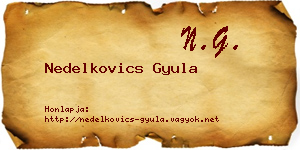 Nedelkovics Gyula névjegykártya