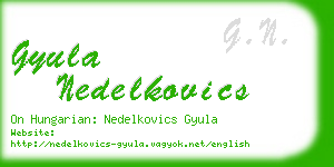 gyula nedelkovics business card